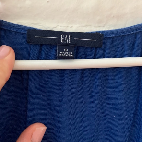 Gap Blue Tee Shirt Dress w/ Buttons Down Front - Picture 5 of 5